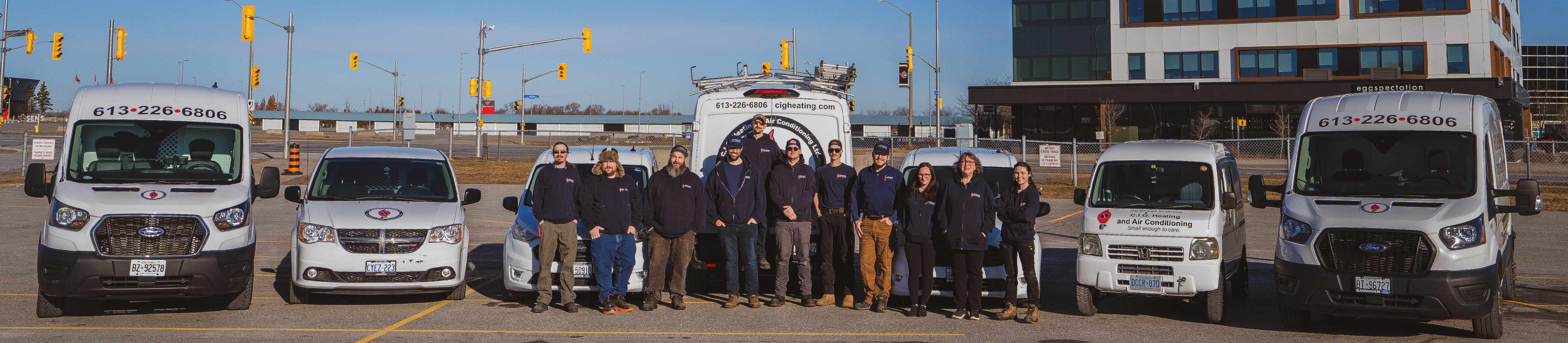 CIG Heating HVAC technicians and service vehicles in Ottawa Ontario