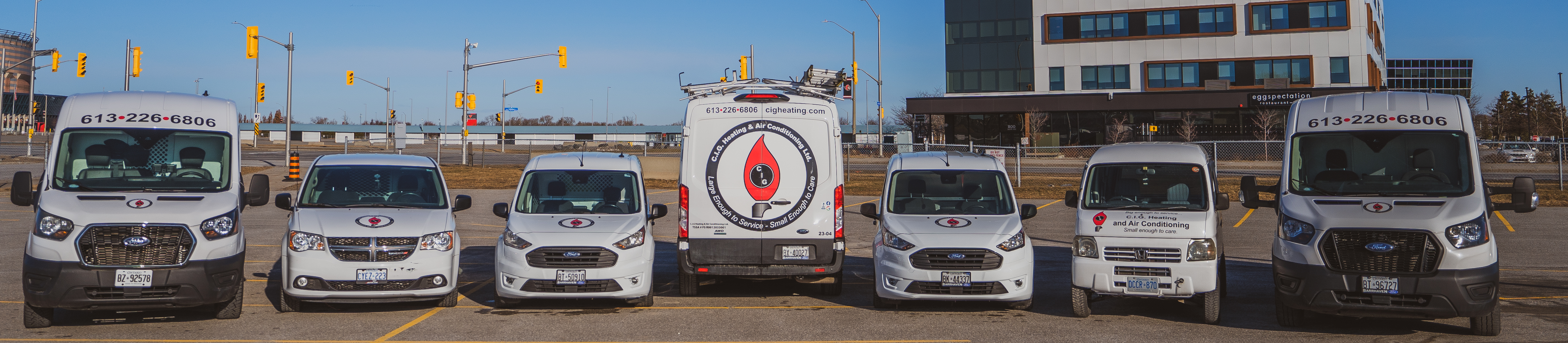 CIG Heating HVAC service vehicles in Ottawa Ontario